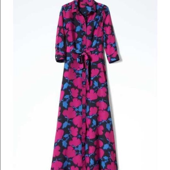 banana republic floral maxi dress